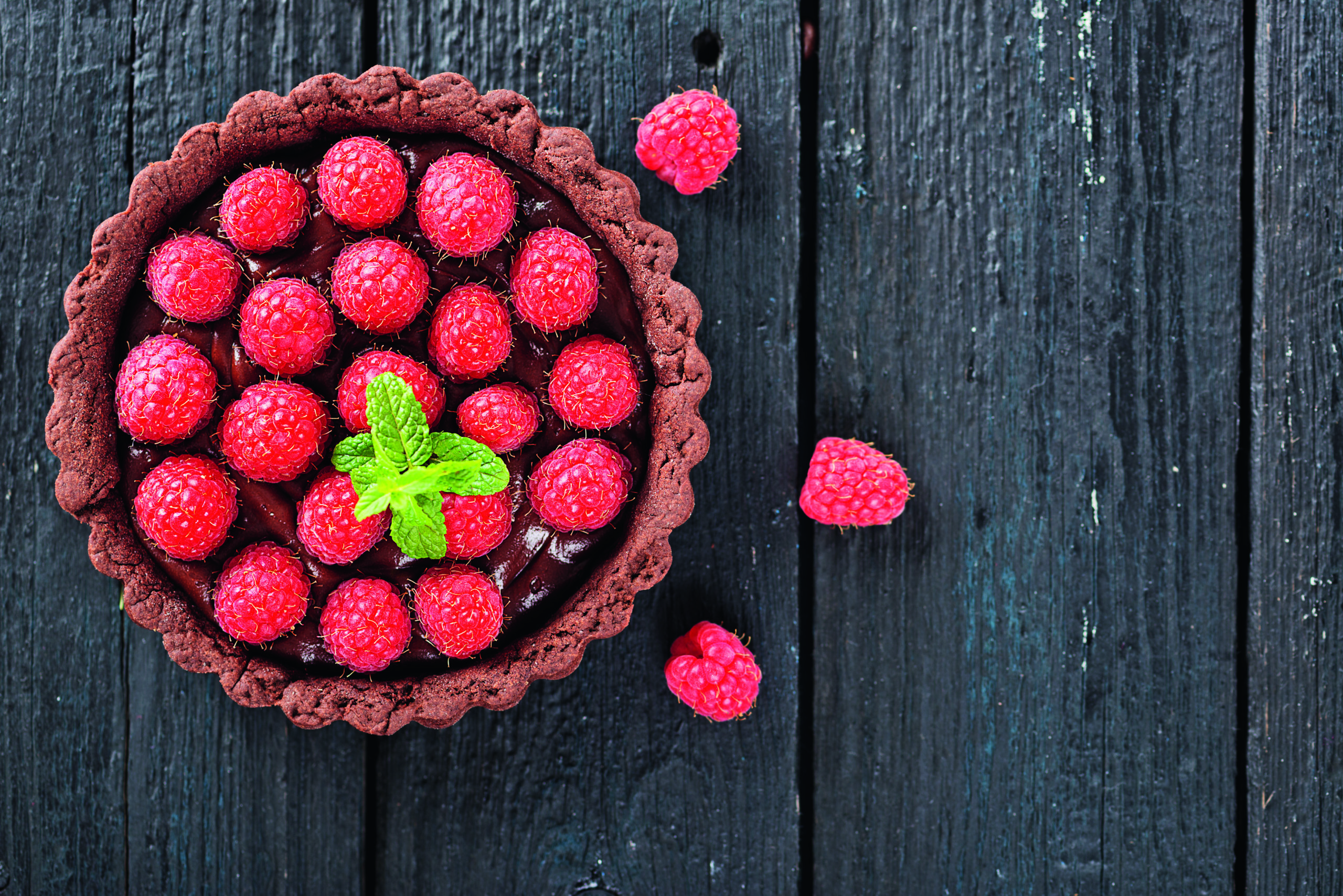 Recette de la tarte au chocolat et aux framboises