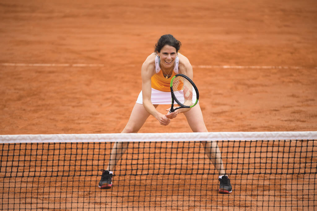 Nathalie Dechy à Roland Garros en 2018, pour le Trophée des Légendes