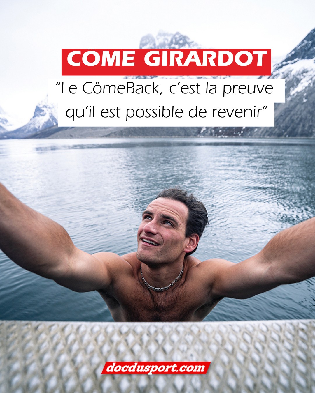 34 mètres. Un accident. Deux vertèbres fracturées et luxées.

En octobre 2024, tout aurait pu s’arrêter pour Côme Girardot, champion du monde par équipe de døds.

Mais après l’opération et une rééducation intense, il retrouve progressivement les sauts.

Et son retour se termine… par une première mondiale : un døds depuis un iceberg au Groenland. 🧊

Dans Le CômeBack, son documentaire, il raconte l’envers de cette reconstruction :
→ les périodes où les progrès stagnent ;
→ le doute et la confiance à retrouver ;
→ le travail physique et mental ;
→ le plaisir de sentir à nouveau son corps capable.

Son histoire ne parle pas seulement de repousser ses limites. Elle parle aussi du chemin nécessaire pour revenir.

💬 Après une blessure, qu’est-ce qui vous a permis de retrouver confiance en votre corps ?

👉 Retrouvez l’entretien complet sur www.docdusport.com (lien dans la bio).

📌 Enregistrez ce post pour vous rappeler, dans les moments difficiles, que la progression n’est pas toujours linéaire.