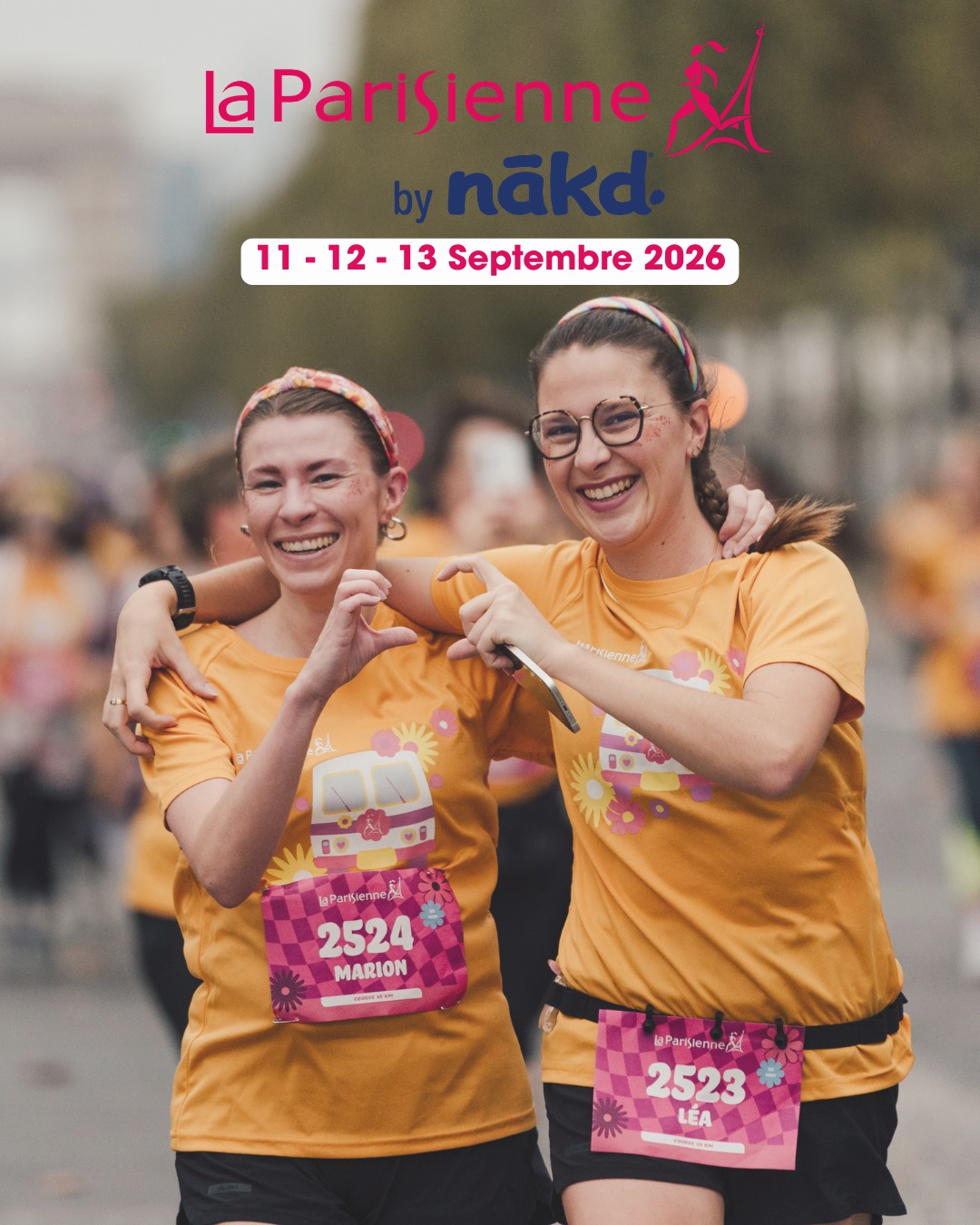 SAVE THE DATE - LA PARISIENNE 2026

La 29ème édition de La Parisienne by nākd aura lieu les 11, 12 et 13 septembre 2026. Prépare-toi à réveiller l’Amazone qui sommeille en toi 🔥

Une armée de femmes unies par l’énergie, la joie et le dépassement de soi.

Au programme :
▪ 10km & 7km course
▪ 7km marche
▪ Un village avec 2 jours d'animations fitness, sport, danse
▪ Des pop-up stores remplis de surprises

Un week-end de sport, de fête, de partage et de bonne humeur t'attend ! Le 13 septembre, nous courrons/marcherons ensemble, fortes, libres, invincibles 💪

#laparisiennebynakd #Edition2026 #LesAmazones #nakd