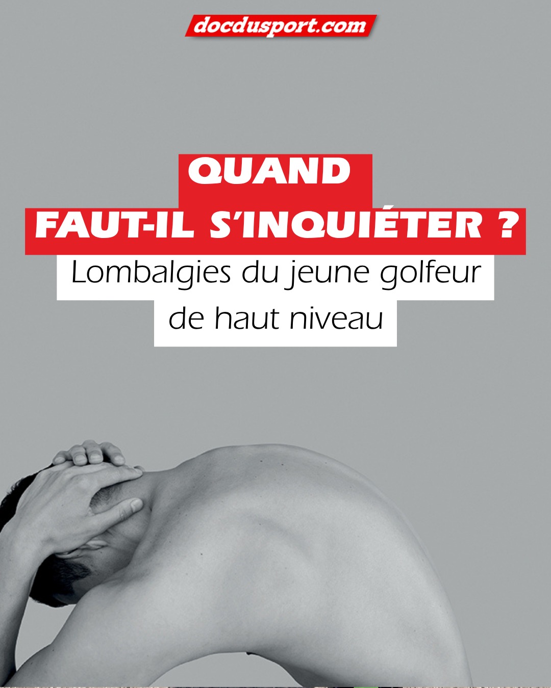 🏌️ Toutes les douleurs lombaires chez un jeune golfeur ne sont pas des "douleurs de croissance".

Le swing peut exercer jusqu'à 8 fois le poids du corps sur les lombaires.

Chez les adolescents, cela peut favoriser une véritable fracture de fatigue si les premiers signes sont ignorés.

✅ Les symptômes qui doivent alerter
✅ Les erreurs d'entraînement à éviter
✅ Les conseils pour protéger un dos en pleine croissance

👉 Retrouvez tous les conseils dans notre article réalisé en partenariat avec la @FFGolf.

🔗 Lire l'article sur www.docdusport.com (lien dans la bio).

💾 Enregistrez ce post si vous connaissez un jeune golfeur.
↪️ Partagez-le avec des parents ou un entraîneur.